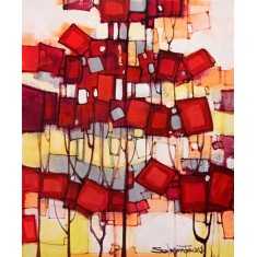 Salman Farooqi, 16 x 20 Inch, Acrylic on Canvas, Cityscape Painting, AC-SF-640